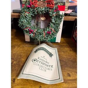 1990 Little Frosty Friends Wreath, Wreath Only. Christmas. Hallmark. Ornament.